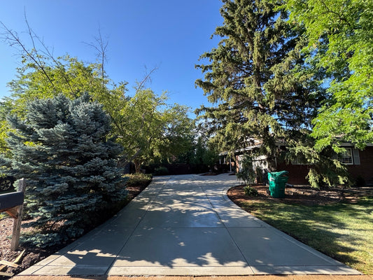 Large residential concrete driveway replacement in Cherry Hills Village