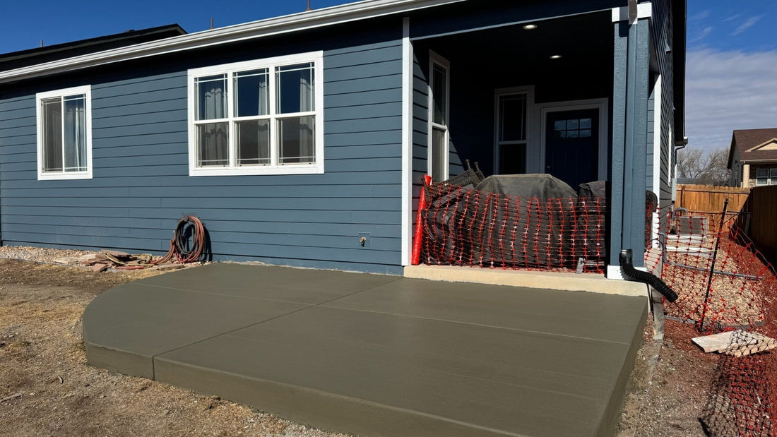 Residential concrete patio installation by a concrete contractor in Denver Colorado