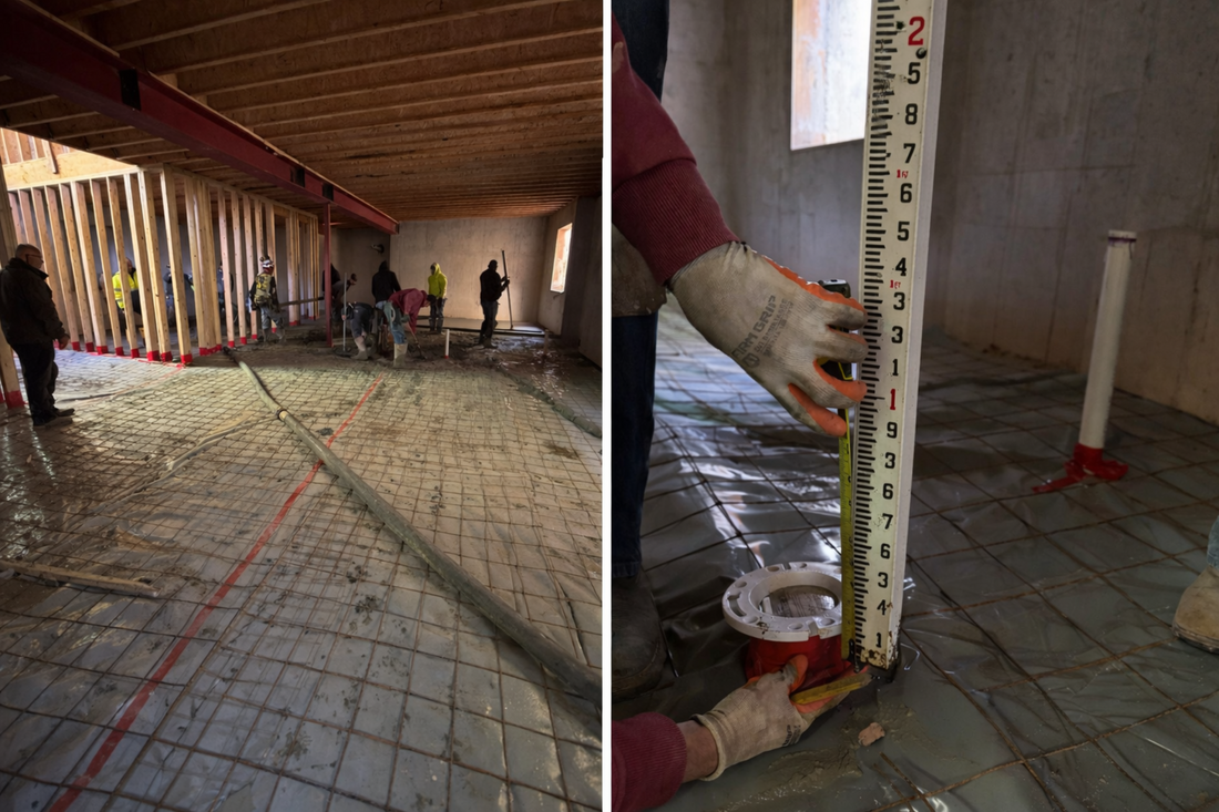 3 Basement Slab Pours in Denver | Wire Mesh Reinforced Concrete for Mile High Building & Development