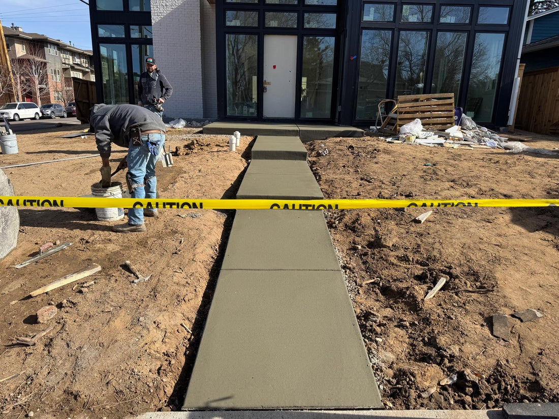 Concrete walkway installation in Denver by Pristine Concrete Denver
